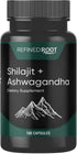 Shilajit Supplement 1000mg & Ashwagandha Supplements 500mg (180 Capsules) Shilajit Pure Himalayan Organic - Stronger Than Authentic Shilajit Resin...