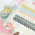 2Pcs Black and White Checkered Ribbon,Compact Checkerboard Pattern Paper Tape,Racing Car Theme Printed Plaid Ribbon,DIY Fade-Resistant Arts and Cr...