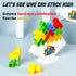 48 Pcs Tetra Tower Balance Stacking Blocks Game, Board Games for 2 Players+ Family Games, Parties, Travel, Kids & Adults Team Building Blocks Toy...