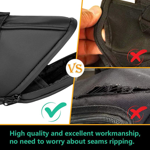 Bike Saddle Bag, Bicycle Under Seat Pouch, Cycling Wedge Pack for Mountain Road, Cycling Accessories Storage Velcro Pack Waterproof Durable Pouch ...