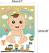 Fepito Baby Shower Party Games - Pin The Dummy On The Baby Game with 24pc Pacifier Stickers...