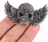 EVER FAITH Austrian Crystal Cute Skull Wing Halloween Gala Gothic Style Brooch...