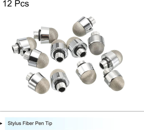 MECCANIXITY 12pcs 8mm Stylus Pen Fiber Fine Tips Universal Replacement High Precision for 2 in 1 Stylus Pen Capacitive Touch Screen Devices...