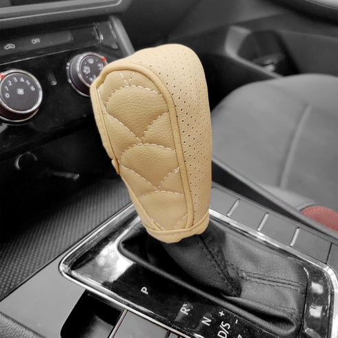 Car Gear Shift Cover, Waterproof PU Leather Automotive Gear Stick Shift Knob Rod Dust Cover Protector Car Interior Accessories for Most Cars Truck...