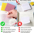 ENLUOM 400 Sheets Colored Transparent Sticky Notes - 3 x 3 in Translucent Sticky Notes, Pastel Clear Waterproof Self-Sticky Notes, See Through Sti...
