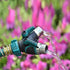 2 Way Hose Splitter Y Connector with Comfortable Rubber Grip and 360 °Rotatable Top Quick Connect Garden Hose Tee Equipment Valve Shut Off (Dark G...