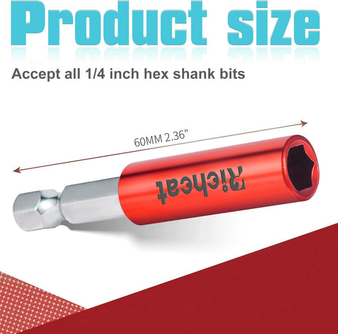 10PCS Strong Magnetic Extension Socket Drill Bit Holder 1/4" Hex Power Tools,Strong Magnetic Extension Bit Holder,Hex Shank S2 Steel Magnetic,Scre...