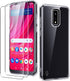 Oududianzi Case for Blu View 4 with Screen Protector,Non-Yellowing Shockproof Bumper Protective Phone Cover, Anti-Scratch Soft TPU Back(Transparen...
