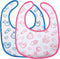 Littleforbig Cotton Waterproof Adult Babydoll Bib with Adjustable Hook-and-Loop Fastener Closure Printed 2 Packs - Nursery Blue and Pink Adult Bib...
