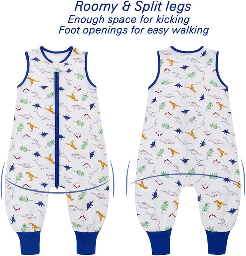 Miracle Baby Sleeping Sack with Feets TOG 0.5 Sleepsack Toddler Sleep Sack with Legs 100% Cotton Sleeveless Baby Wearable Blanket Baby Sleeping Ba...