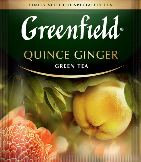 Greenfield Quince Ginger Green Tea Fruit & Herbal Collection 25 Teabags The Execptional Freshness Of Tea Is Guranteed By The Special Foil Sachet...