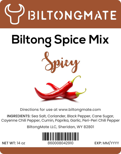 BiltongMate Biltong Spice Mix (Spicy) 14oz...