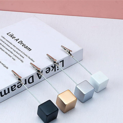 4Pcs Memo Clip Holders Stand with Alligator Clasp Pictures Card Paper Note Clip for Office Home Use, Office Memo Holders, Desk Accessories and Wor...