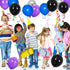 Blue Black Purple Balloon Arch Garland Kit - 125PCS Purple Blue Balloons Blue Silver Black Balloons Video Game Birthday Decorations for Video Gami...