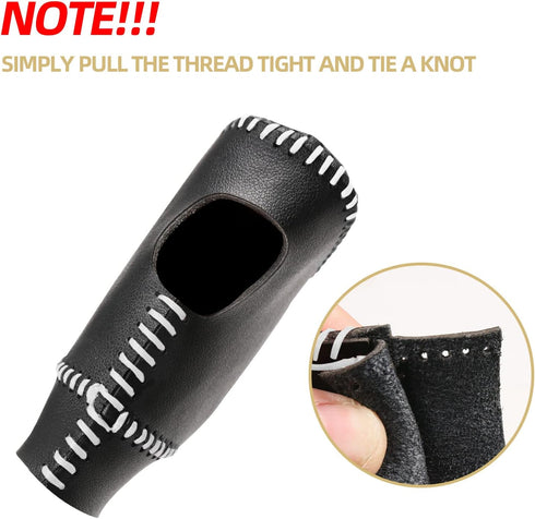 CZCGYDY Gear Shift Cover,Genuine Leather Shift Knob Cover for Honda CRV 2023 Civic 2022 2023 HR-V 2023 Accord 2018-2023,Wear-Resistant,Dustproof(B...