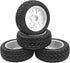 OD 75mm/2.95'' Rubber Tires & Plastic Wheel Rims 12mm Hex Compatible with Traxxas HSP Tamiya HPI Kyosho 1/10 On-Road Touring Racing Car,WLtoys 1/1...