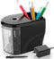 Electric Pencil Sharpener Heavy-Duty Helical Blade Sharpener with Adapter/Battery Operated for No.2/ (6-8mm) Pencils with Auto Stop & Cleaning Bru...