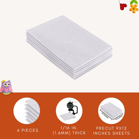FabricLA Acrylic Felt Fabric Sheets for Crafts | Precut 9" X 12" Inch (20 cm X 30 cm) Felt Squares | Felt Fabric Sheets for DIY Crafts, Hobby, Cos...