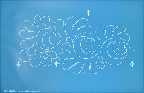 Interlocking EL Dorado - Edge to Edge Stencil, Continuous Line Template for Free Motion Quilting, Domestic Machine Quilting, Hand Quilting, Long-A...