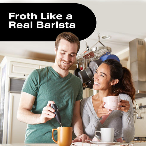 Bean Envy Milk Frother Handheld for Coffee - Electric Hand Blender, Mini Drink Mixer Whisk & Coffee Foamer Wand with Stand for Lattes, Cappuccino,...