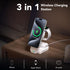 3 in 1 Wireless Charging Station Compatible with Apple Devices,Foldable Magnetic Wireless Charger for iPhone 15/14/13/12,Apple Watch Ultra 2/Ultra...