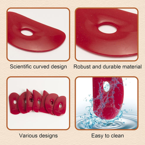 DIYOOHOMY Pottery Ribs for Pottery Tools and Clay Tools, Soft Silicone Ceramic Supplies Kit for Shapes Sculpting,Mud,Trimming,Throwing (2)...