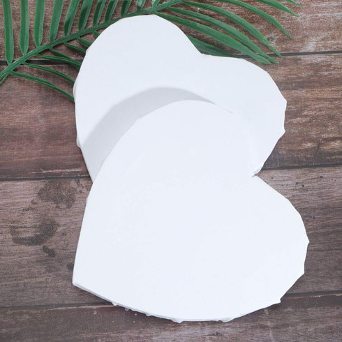 EXCEART Blank White Canvas Boards Heart Canvas Painting Drawing Board Cotton Art Panels for Oil Watercolor Paint 2pcs (Width 20cm)...
