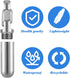 2 Pcs Keychain Pill Holder Waterproof Small Pocket Pill Case Metal Mini Travel Pill Bottle Organizer Box Case Container for Outdoor Travel Camping...