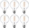 E ENERGETIC LIGHTING Dimmable LED Edison Light Bulb, G25 Globe Antique Flexible Spiral LED Filament Light, 8W Equivalent 60W, 2200K Warm Light, 50...