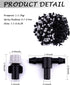Kalolary 100 Pairs Misting Drippers Atomizing Sprinkler with Tee Joints for Misting Watering Plant Automatic Grip Irrigation Kits Lawn Garden Supp...