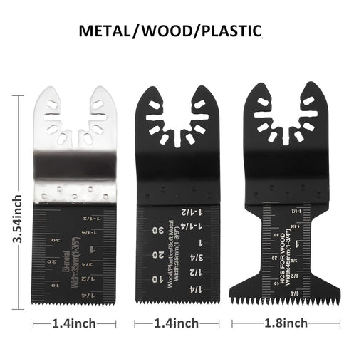 23 PCS Metal Wood Oscillating Multitool Saw Blades, Fit Porter Cable, Black & Decker, Craftsman, Ridgid, Ryobi, Milwaukee, Dewalt, Rockwell Chicag...