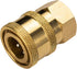 Simpson Cleaning 7100021 Replacement QC Socket for Pressure Washer Extension Wands Up to 4500 PSI, Brass, 1/4-Inch FNPT, Gold...