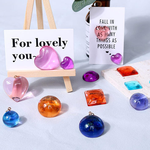 2 Pcs Gem Jewelry Casting Mold,Resin Jewelry Casting Molds for Making Earrings Jewelry Making Crafting Projects (Large)...