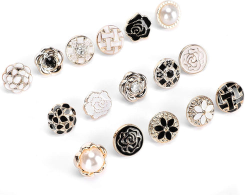 Cover Up Button Pins, 30PCS Brooch Pins for Clothes, Safety Brooch Buttons, Accidental Exposure Prevention Invisible Buttons for Women Girls Cloth...