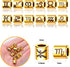 60pcs Antique Zodiac Spacer Beads Alloy 12 Constellations Tube Charm Beads with 4.7 mm Large Hole Horoscope Beads...