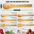IOOLEEM Bamboo Wooden Spoons for Cooking 6 Pcs 12 Inch, Non-Stick Wooden Kitchen Utensils Set, Natural and Durable Wooden Spatula Spoons for Non-S...