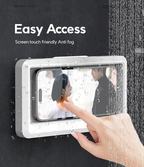 GOOSPERY Shower Phone Holder Waterproof, Anti-Fog Shower Phone Mount for Bathroom Compatible with 4.7-6.8 Mobile Phones(Samsung Galaxy, iPhone, Go...