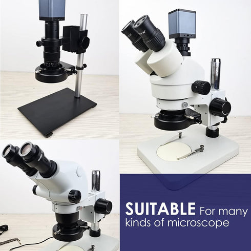 Light Microscope LED Ring Illuminator, Adjustable USB 64 LEDs Ring Light for Industry Monocular Binocular Trinocular Lab Stereo Microscope & Camer...