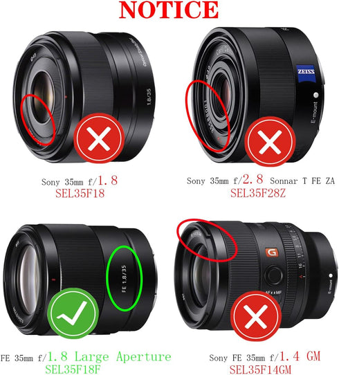 55mm Lens Cap Cover Compatible for Sony 28-70mm F3.5-5.6 FE OSS for Sony A7 IV A7R III II Alpha 7IV A7RIII A7R IV Camera,Sony FE 35mm F1.8, T* E 1...