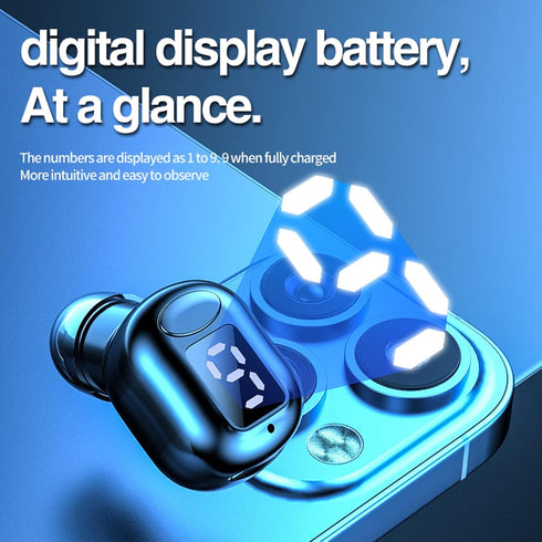 Single Invisible Bluetooth Earbuds Smallest Tiny Hidden Headphones for Work Small Sleep Ear Buds Mini Spy Microphone Wireless Hidden Secret Micro ...
