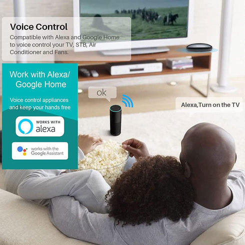 Smart IR Remote Control,All in One IR Blaster Control, Universal WiFi Infrared Remote Control for TV DVD Air Conditioner STB etc,Compatible with A...