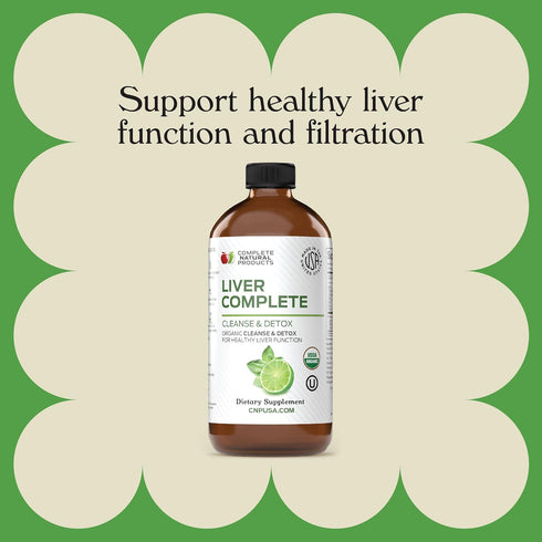 Liver Complete 8oz Organic Liquid Concentrate - Liver Cleanse & Digestive Bitters Vinegar Supplement...