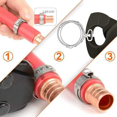 9 inch Ear Clamp Pliers Carbon Steel Ear Clamp Pincer Tool Single Ear Clamp Pincers Crimping Tool Remove Clamp Crimp Pliers Nail Puller Tool...