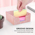 Acrylic Sticky Note Holder, Self Stick Note Pad Holder, 3.94 x 3.94 Inch Glitter Sticky Note Dispenser, Memo Pad Holder Dispenser Organizer for Sc...