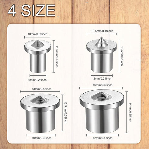 Dowel and Tenon Center Transfer Plugs Doweling Centering Pins Transfer Plugs Drill Hole Tool for Woodworking Tool Accessories (20 Pieces,1/4 5/16 ...