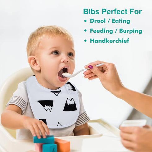 Baby Bibs Soft and Absorbent Organic Cotton Bandana Drool Bibs Set for Boys Girls Newborn 0-36 Months...