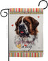 Breeze Decor St. Bernard Dog Happiness Garden Flag Puppy Spoiled Paw Canine Fur Pet Nature Farm Animal Creature House Decoration Banner Small Yard...