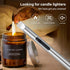 Electric Candle Lighter Long Pen Shape Windproof Pulse Arc Lighers USB Rechargeable for Candle Kitchen Fireplace Camping BBQ (Silver)...