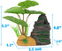 COOSPIDER Betta Fish Leaf Pad Hammock Aquarium Decoration Cichlid Fish Tank Resin Rock Mountain Cave Ornaments Fish Bowl Decorations for Sleeping ...