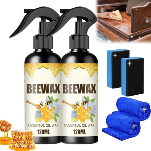 120ml Natural Beeswax Spray,Beeswax Spray Cleaner,The Original Beeswax Spray Furniture Polish And Cleaner,Beeswax Polish Spray Used to care for li...